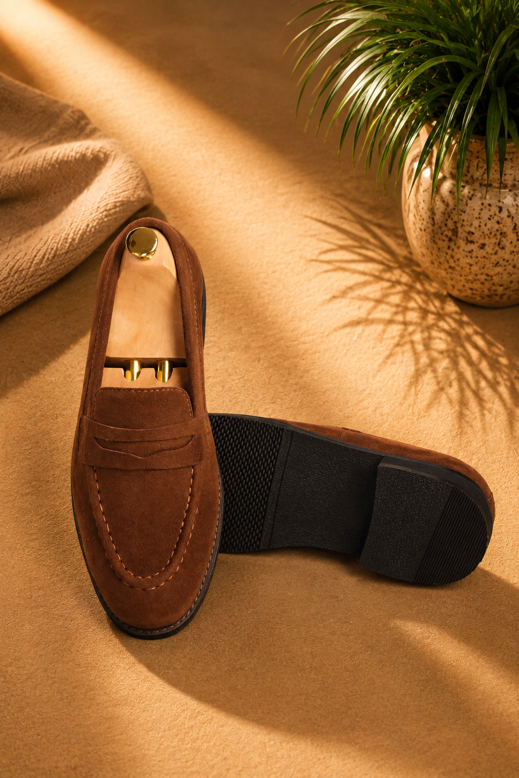 Suede Penny  Loafers